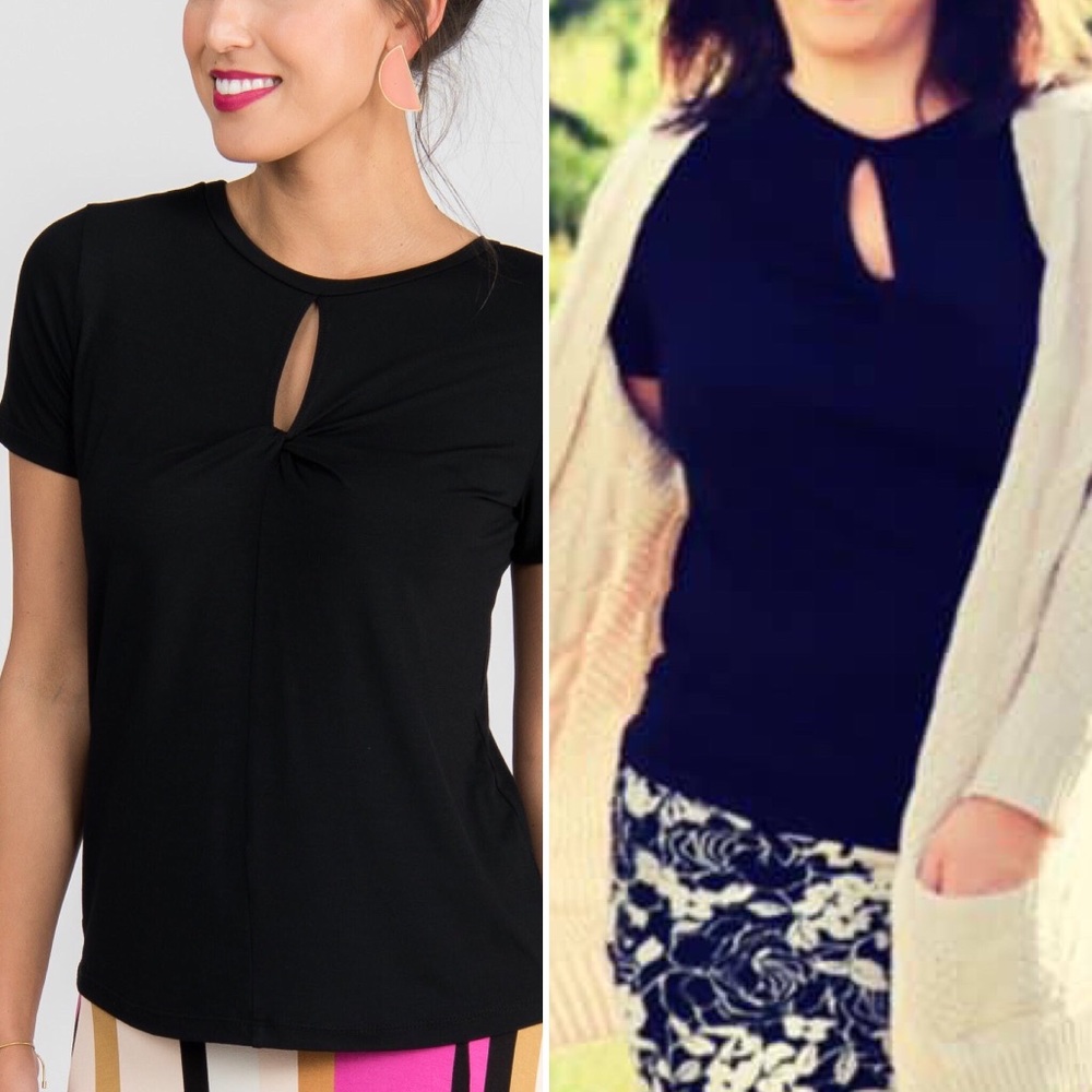 Twist Keyhole Top Black